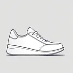 simple white sneakers image